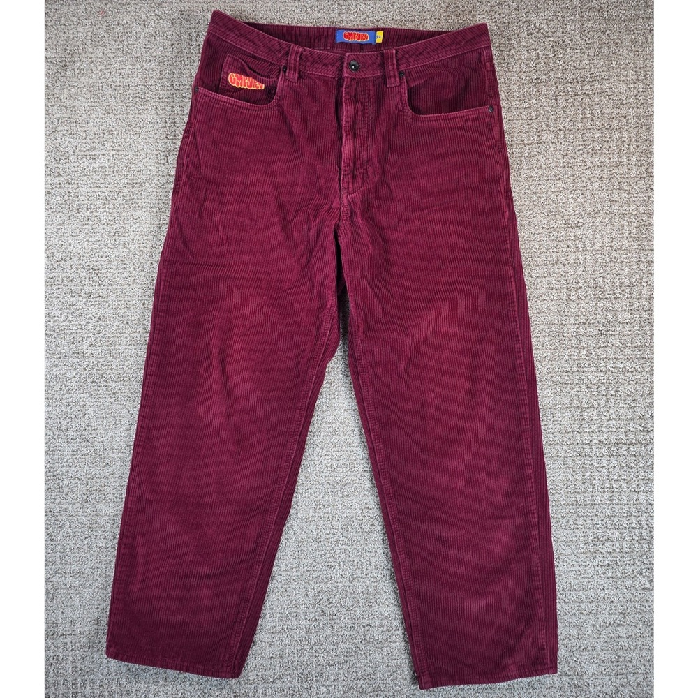 Empyre Corduroy‎ Pants Men's Size 32x28 Burgundy Casual Skate Streetwear Red